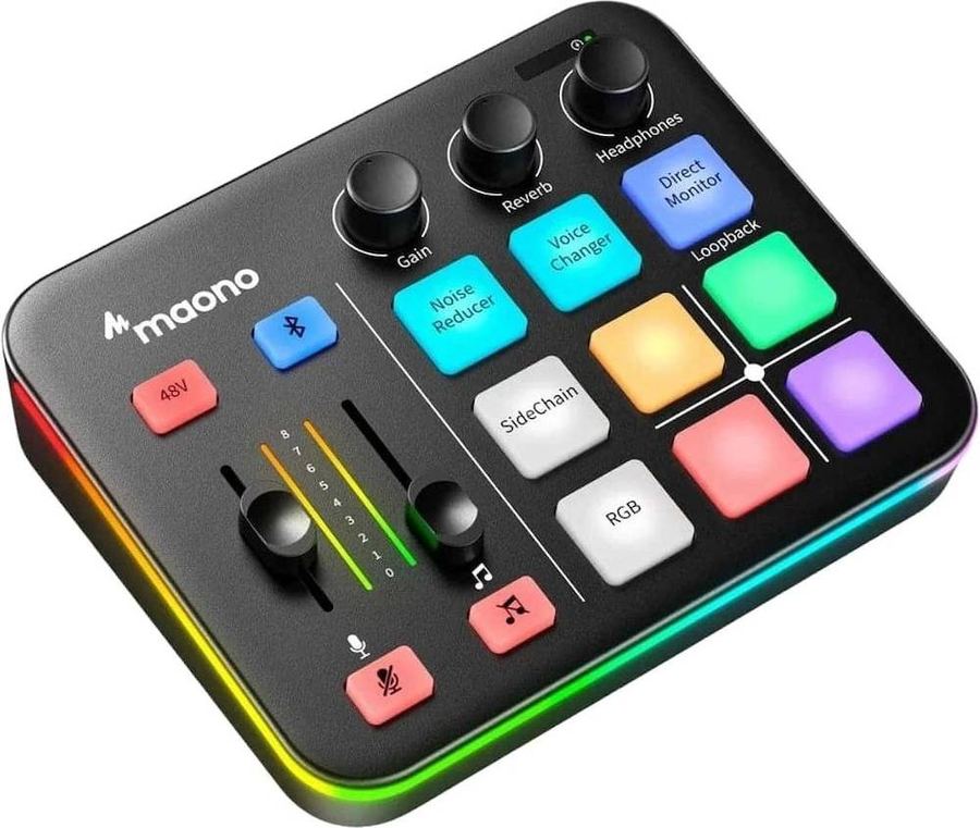 Mezcladora de audio gaming MAONO G1 Neo en color negro