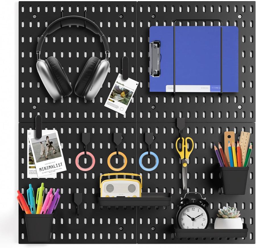 Skwelom Pegboard Wall Organizer con panel perforado y accesorios de organización
